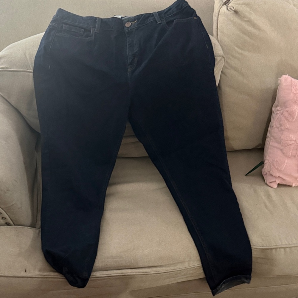 Lane Bryant Dark Blue Straight Leg Women's Jeans Size 18R